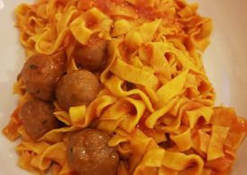 Tagliolini alle polpette di carne