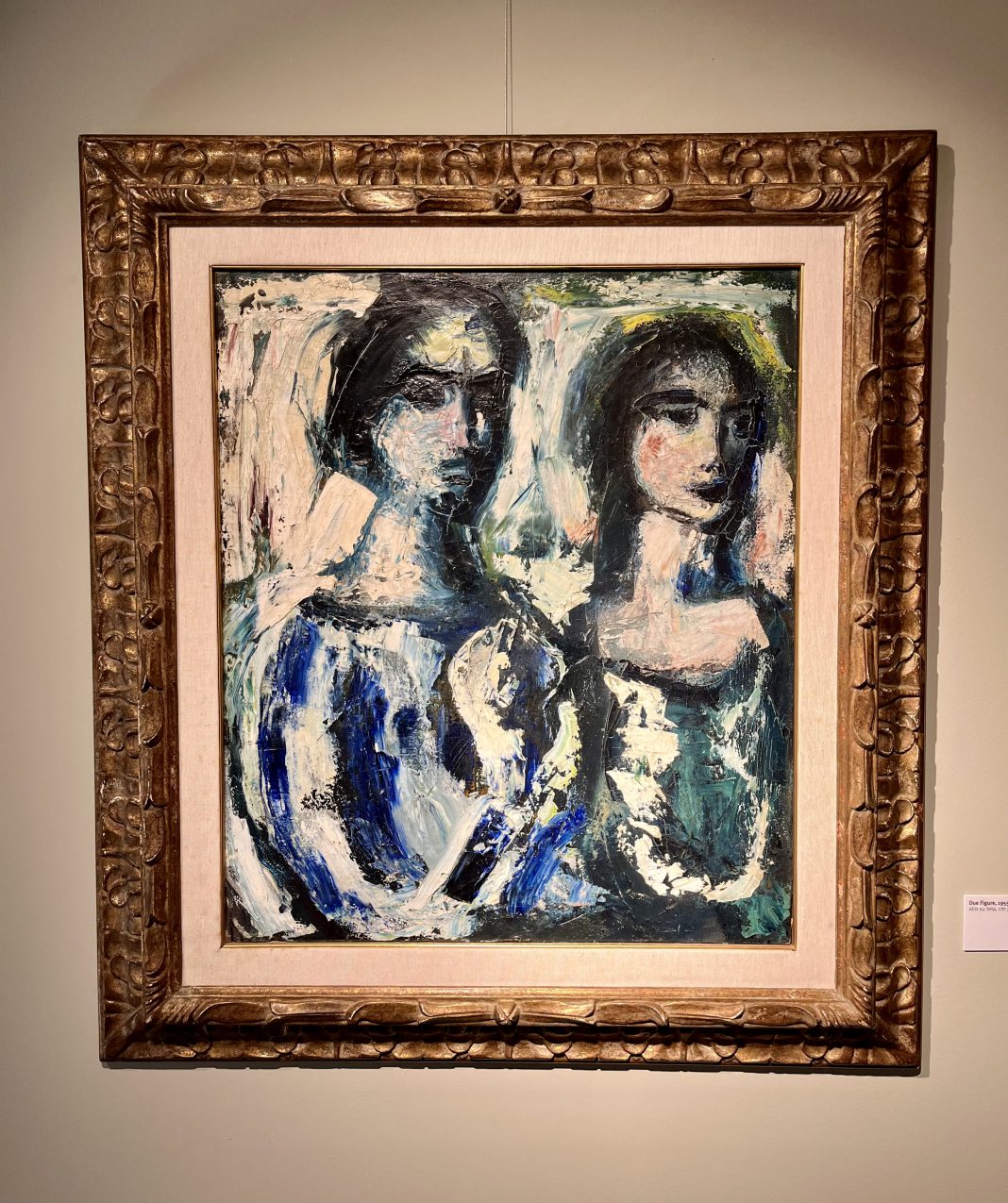 Due Figure, 1955, Olio su tela.