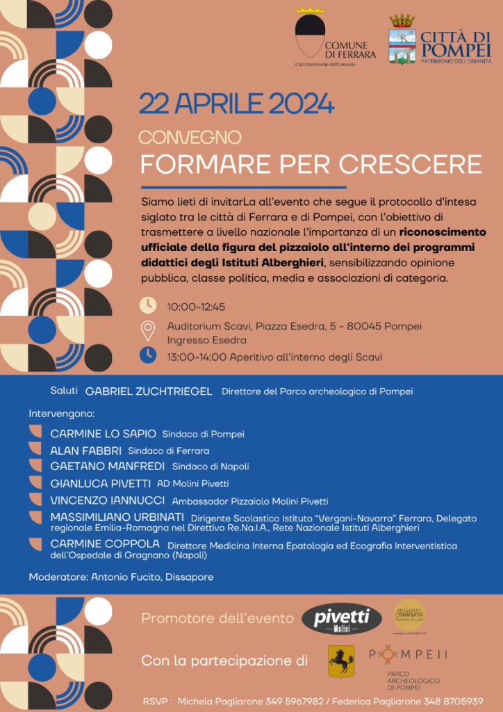 Locandina del Convegno Formare per crescere, 22 aprile 2024 a Pompei
