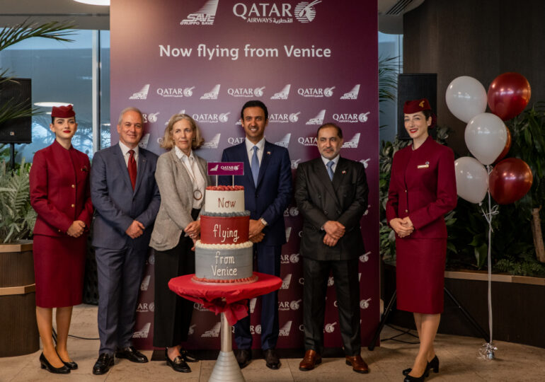 Qatar Airways festeggia la ripresa dei voli giornalieri tra Venezia e Doha