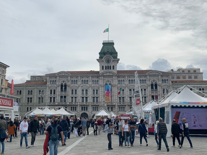 Piazza dell'Unità a Trieste dove si è svolta la 56° Barcolana