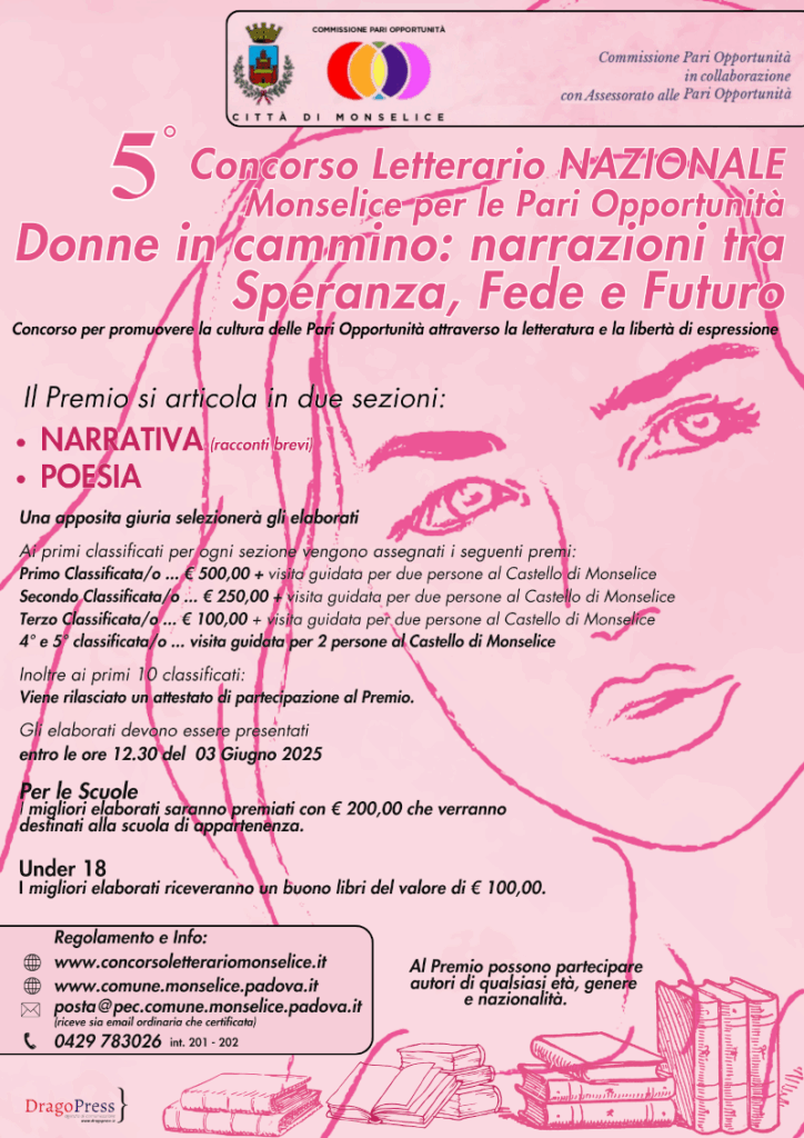 Locandina del Concorso Letterario Nazionale di Monselice 2025