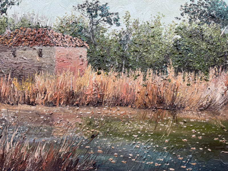 Opera del pittore autodidatta Claudio Marangoni presente nella mostra La pittura nel Delta a Chioggia fino all'8 giugno 2025