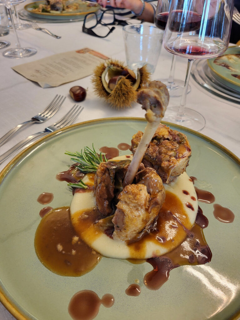 Secondo con tartufo dei Monti Lessini e marroni di San Zeno di Montagna