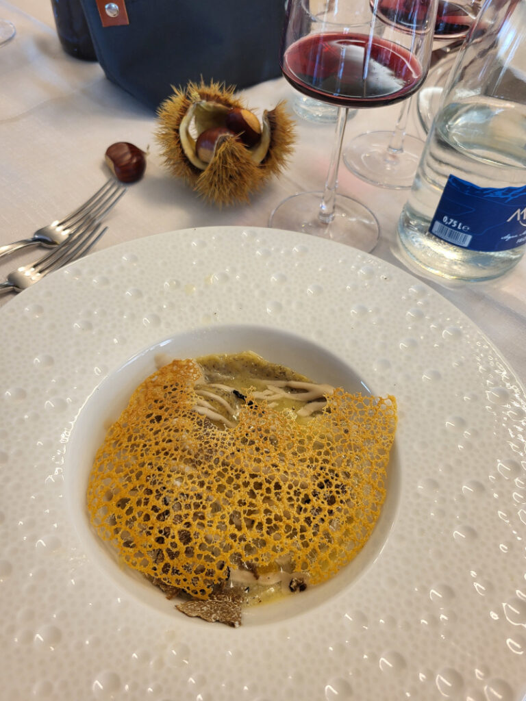 Tortelli con tartufo dei Monti Lessini e marroni di San Zeno di Montagna