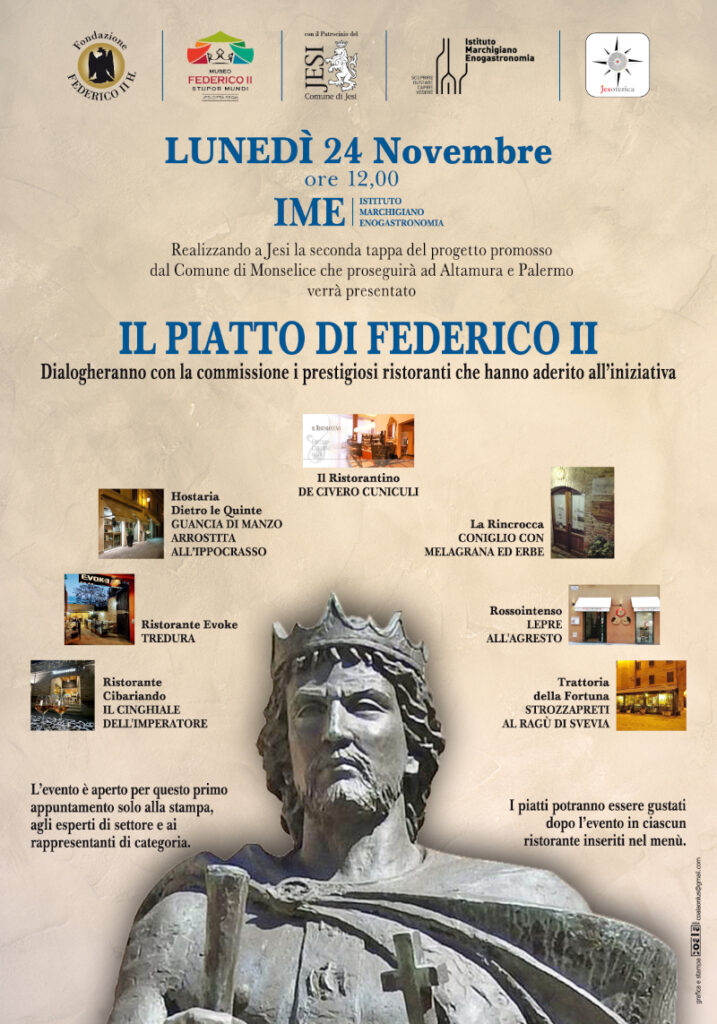Locandina dialoghi su Federico II a Jesi lunedì 24 novembre 2025