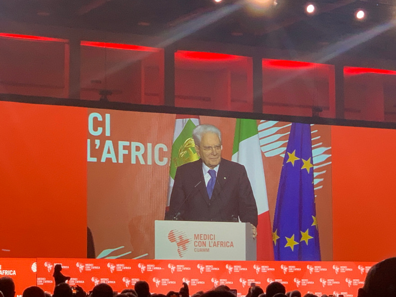 Il Presidente della Repubblica Sergio Mattarella interviene al CUAMM
