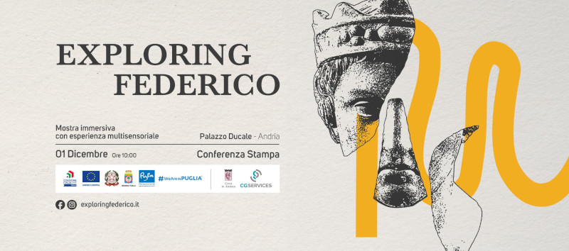 Invito alla conferenza stampa di presentazione della mostra Exploring Federico - Edizione Natale 2025