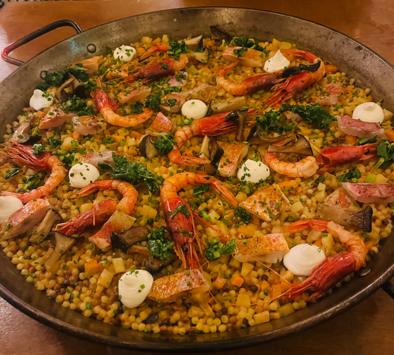 Fregula sarda con il pescato fresco di Alghero