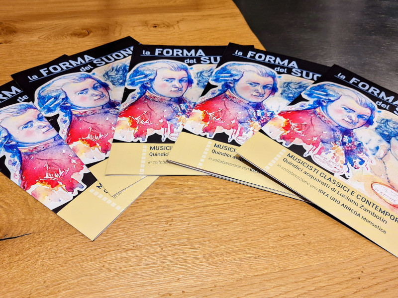 brochure della mostra La Forma del Suono di Luciano Zambolin