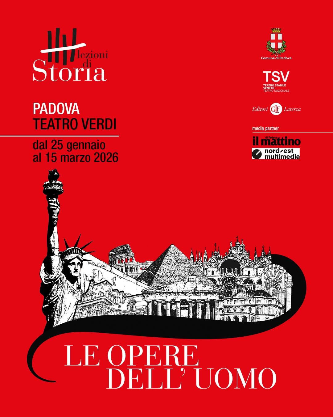 Le opere dell’uomo: conferenze domenicali presso il Teatro Verdi di Padova