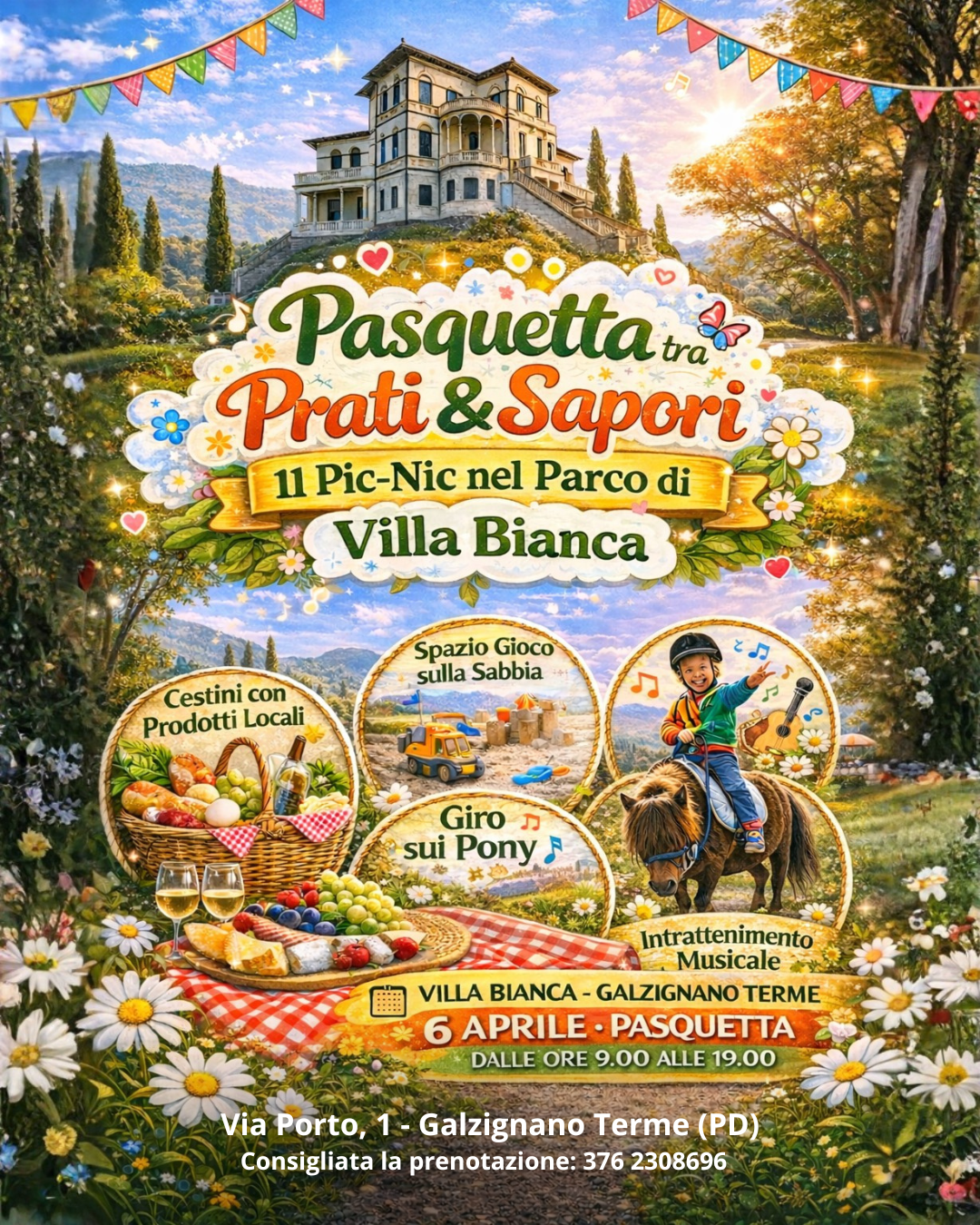 Pasquetta tra natura e sapori a Villa Bianca a Galzignano Terme