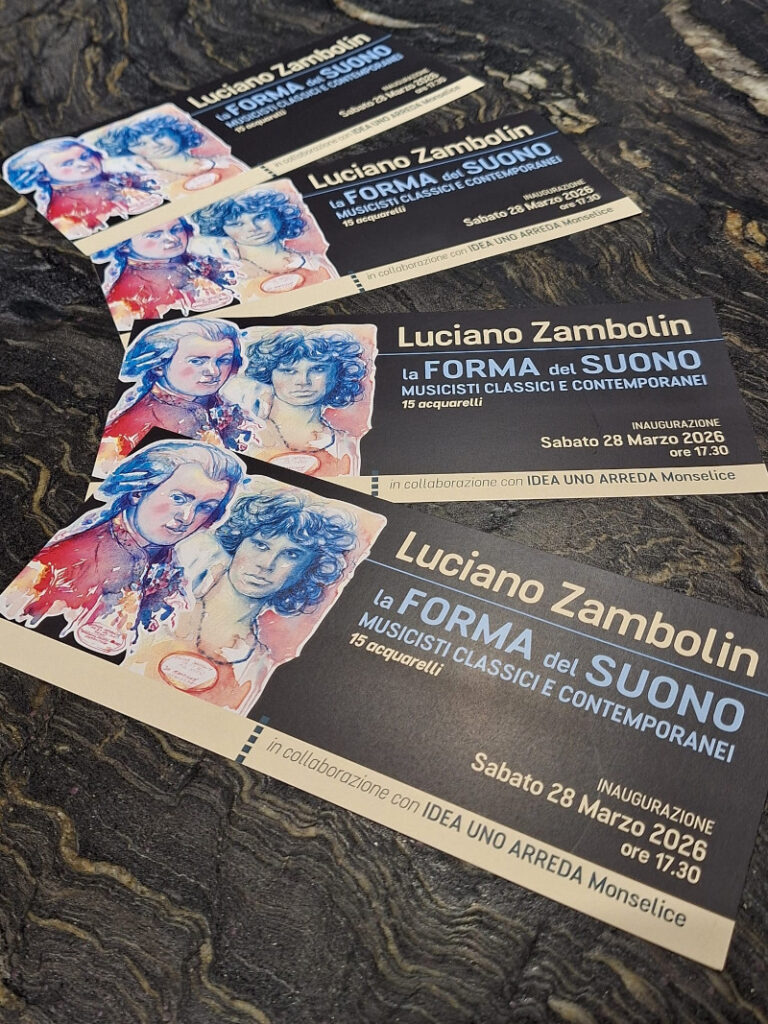 biglietti della mostra La Forma del Libro di Luciano Zambolin