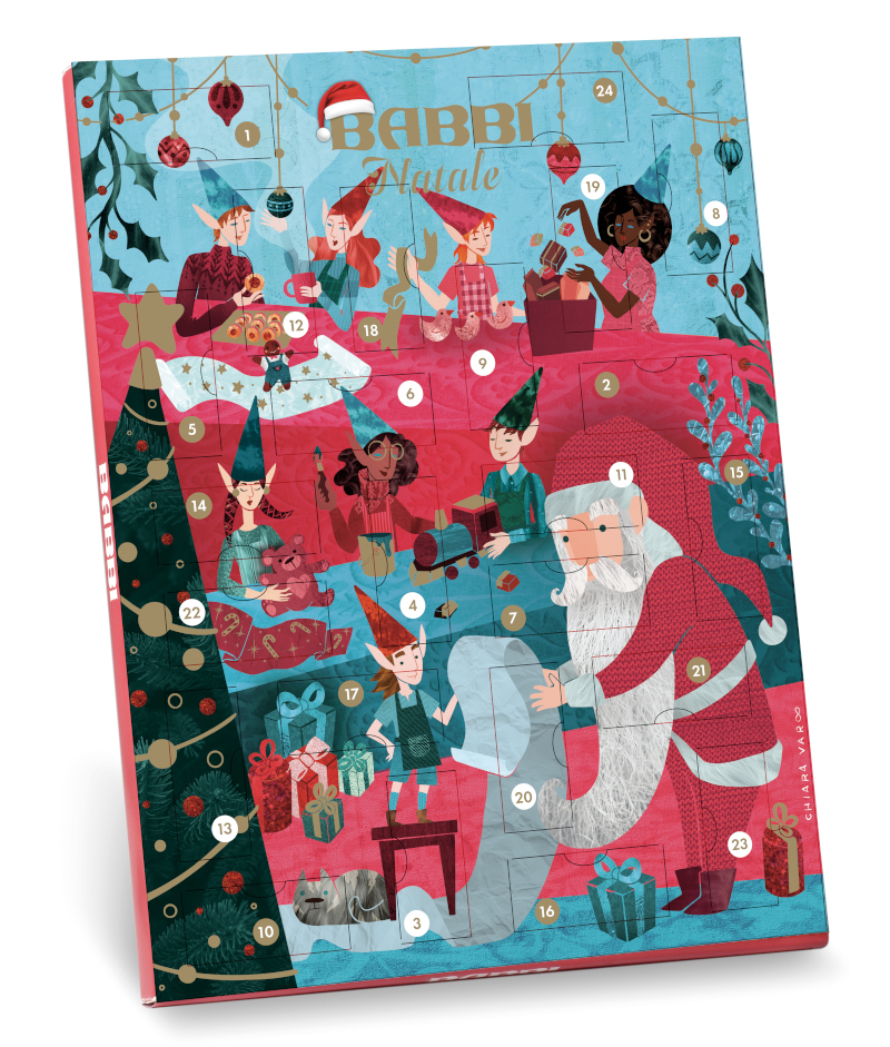 calendario avvento babbi rettangolare