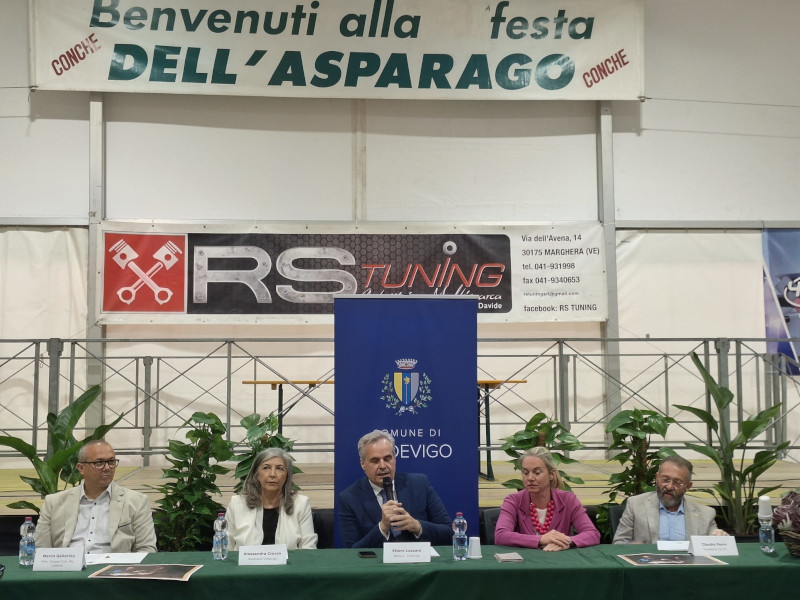 relatori della conferenza stampa per la presentazione del riconoscimento De.Co. per l'asparago di Conche
