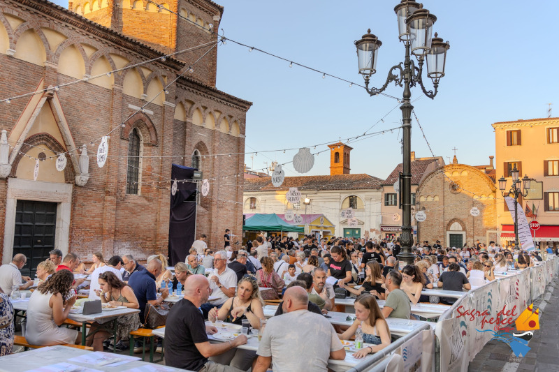 centro storico di Chioggia dove si festeggia la sagra del pesce